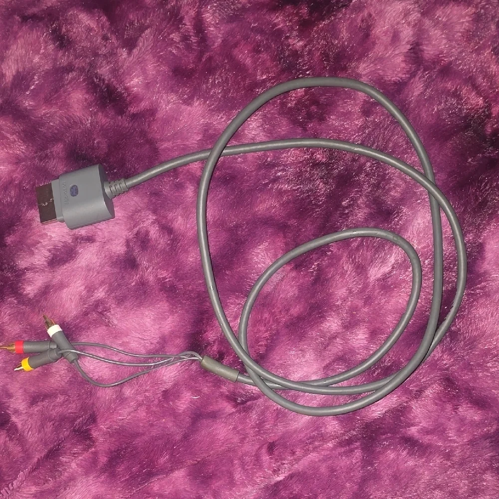 MICROSOFT XBOX 360 SLIM OFFICIAL COMPOSITE SCART AV CABLE 821376